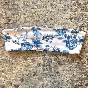 Zaful Tube Top Floral Swimsuit